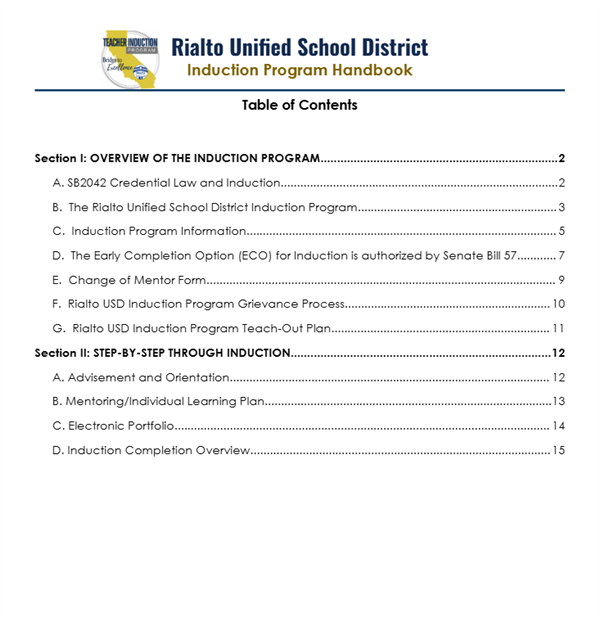 Induction Participant Handbook